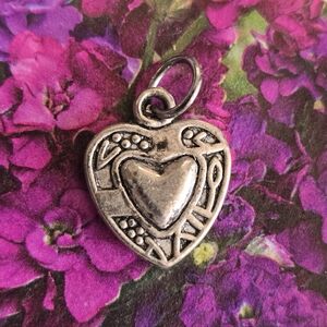 Heart pendant silver tone love valentine's day valentine